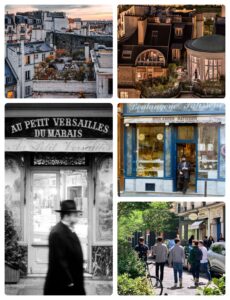 Collage Jewish Paris le Marais by Flora Goldenberg Jewish Tour Guide in PAris