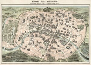 Dufour New monumental Paris MAP 1878