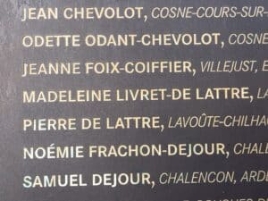 Lattre On the Wall of Names Shoah Paris