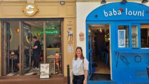 the new Babalouni restaurant in front of rue des ecouffes in jewish Paris